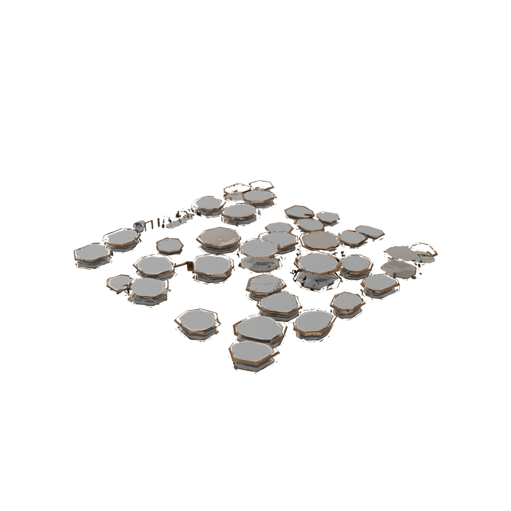 Bronze Textured Snap-Pop Hexagon
