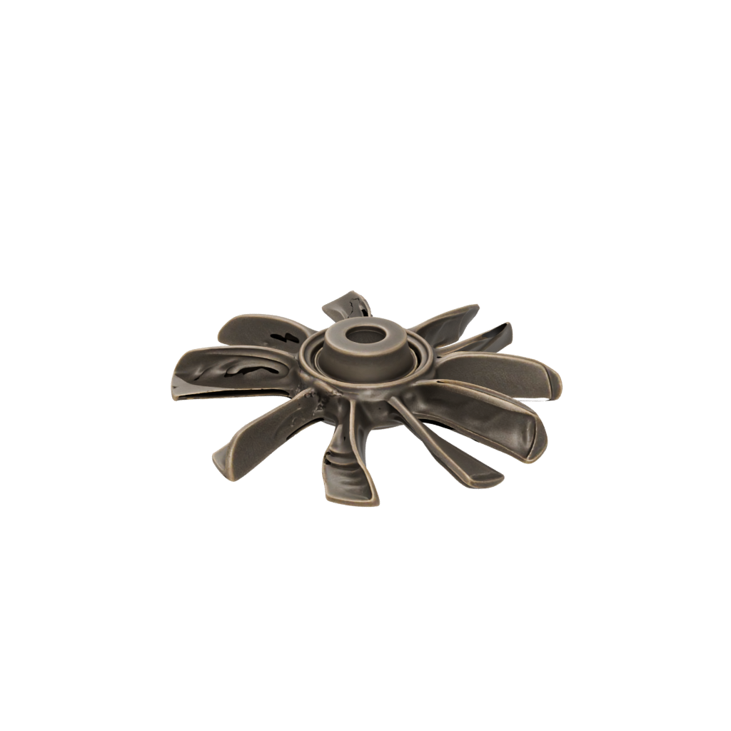 Bronze Textured Three-Prong Spinner