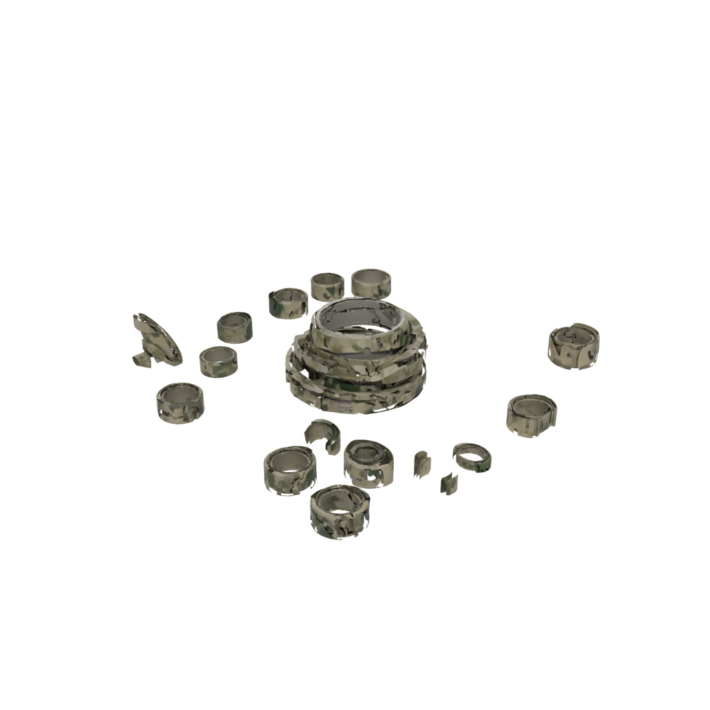 Camo Pocket Nested Rotating Rings