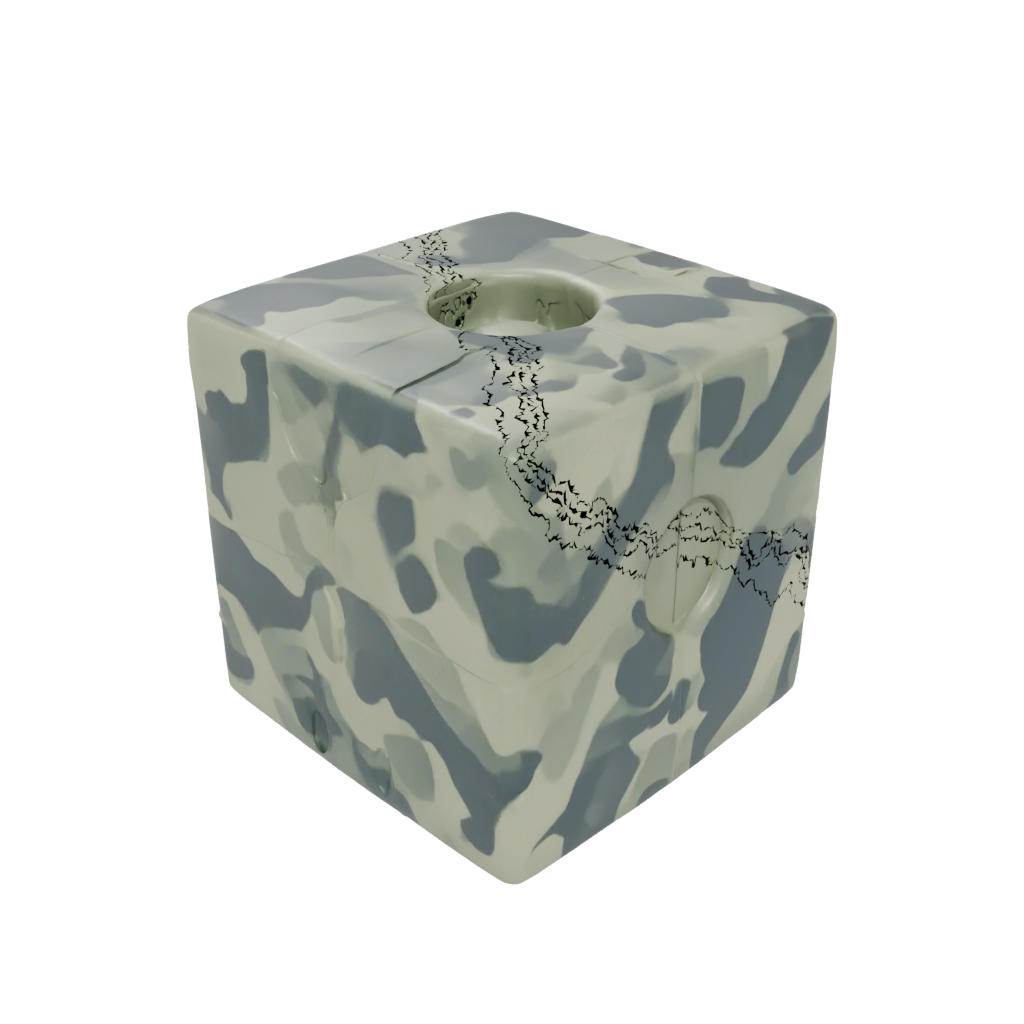 Camo Pocket Squeeze Stress Cube