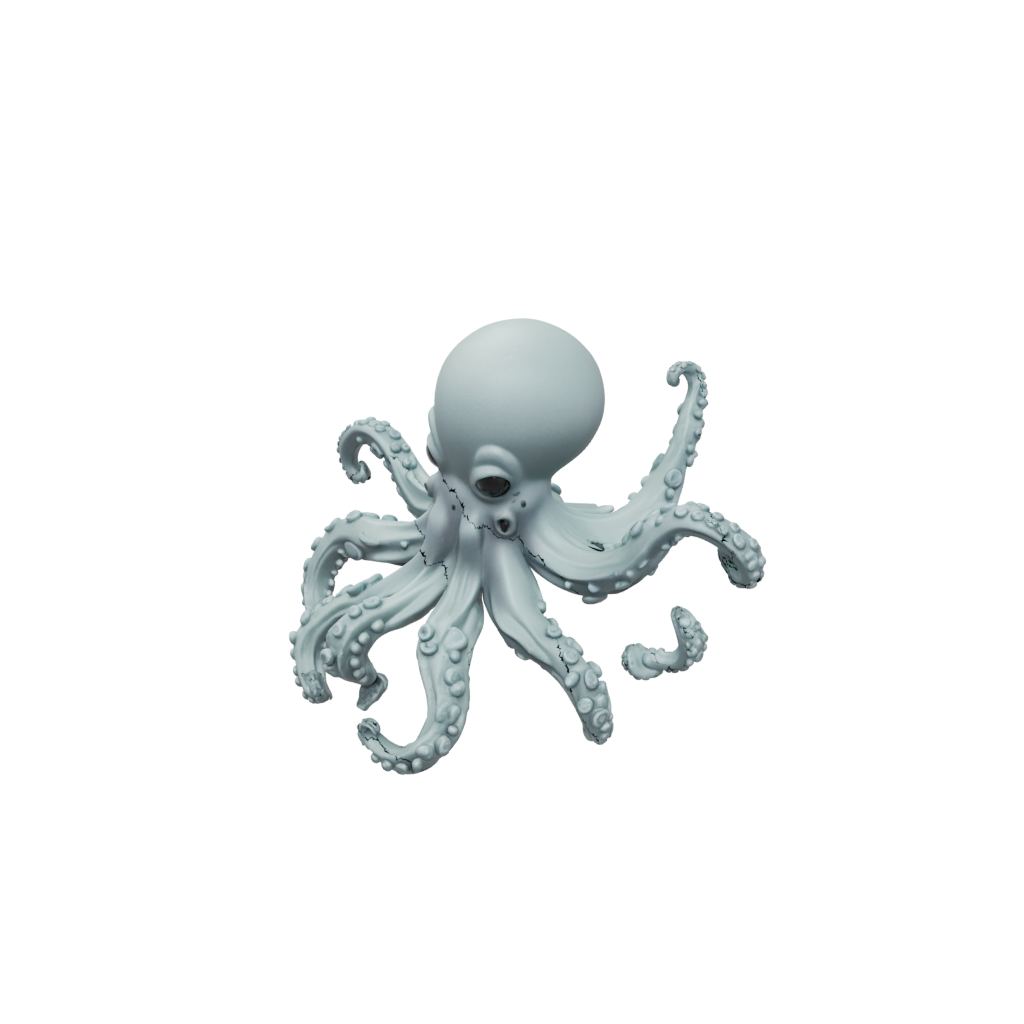 Camo Big Articulated Octopus Mini