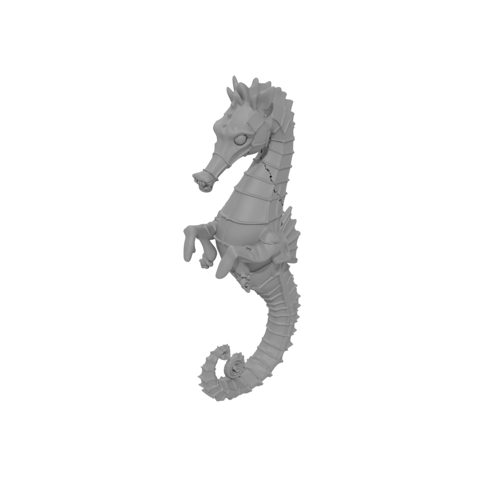 Camo Big Articulated Seahorse