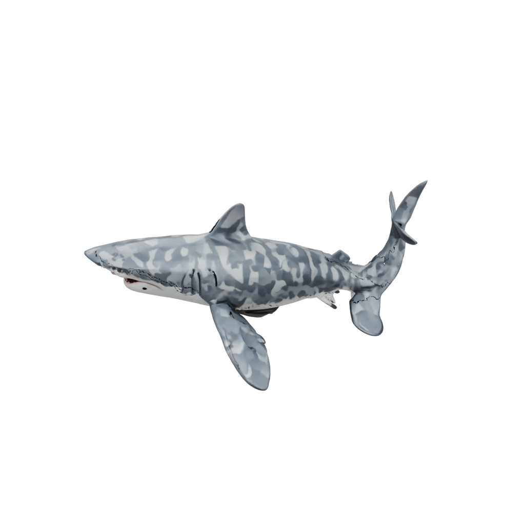 Camo Big Articulated Shark