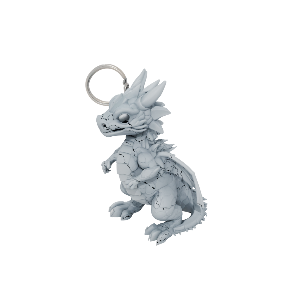 Camo Soft Articulated Keychain Dragonling
