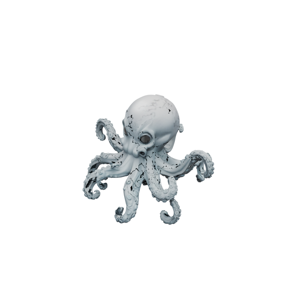 Camo Soft Articulated Octopus Mini