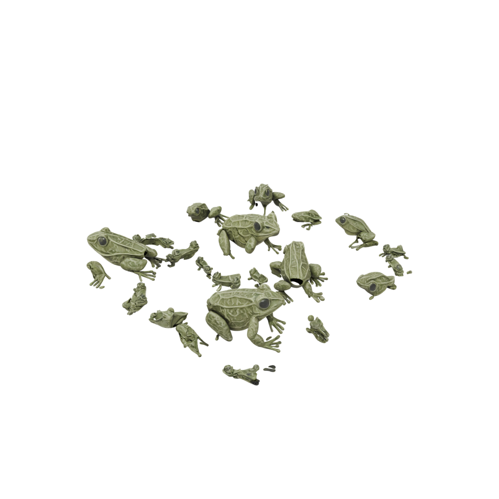 Camo Articulated Frog