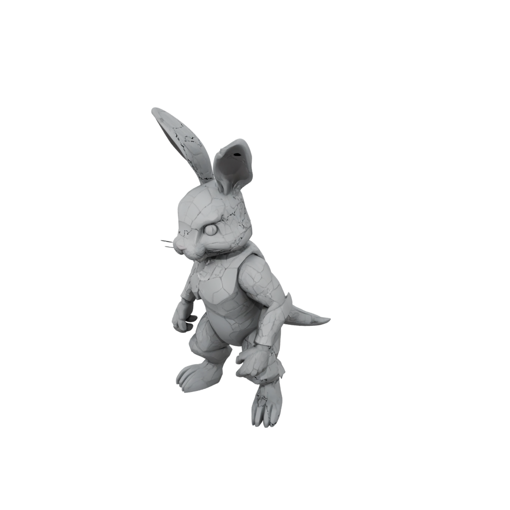 Camo Textured Articulated Bunny