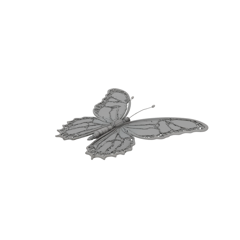 Camo Textured Articulated Butterfly