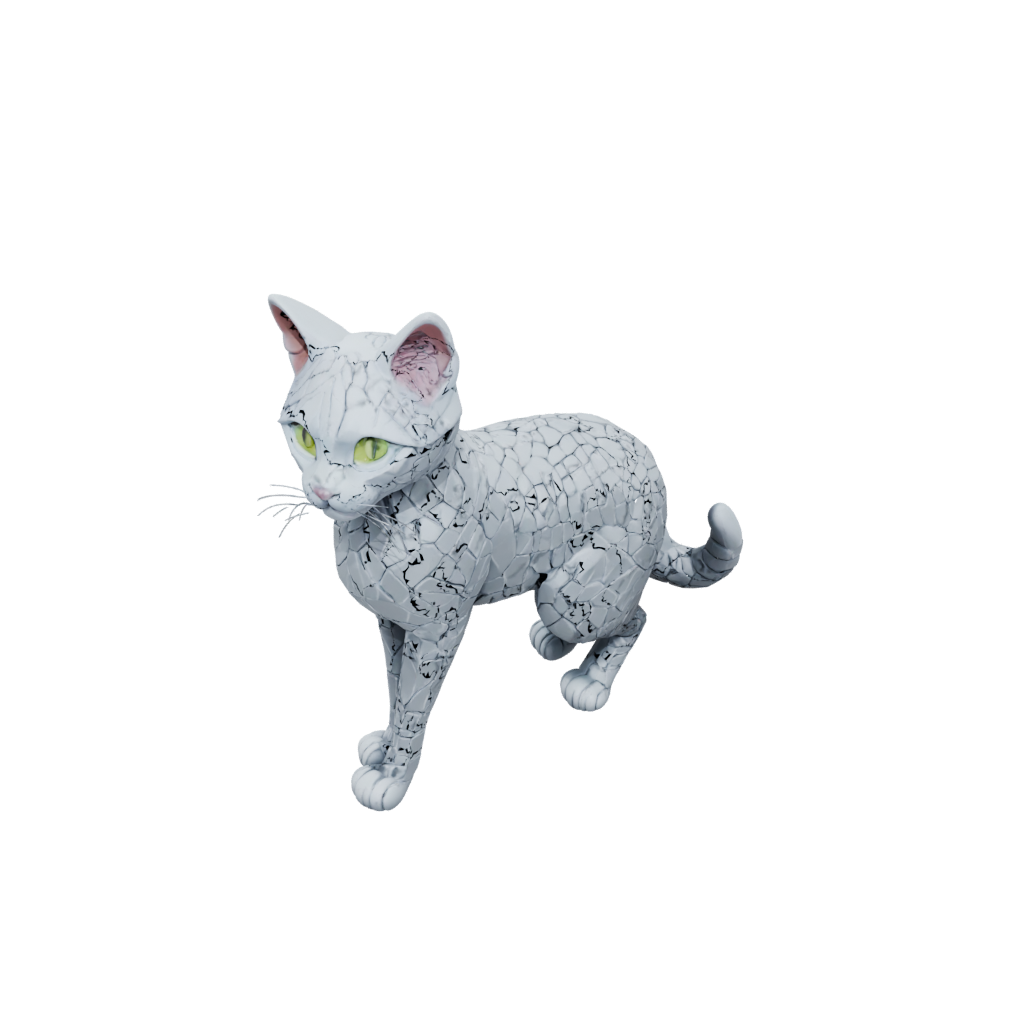Camo Textured Articulated Cat