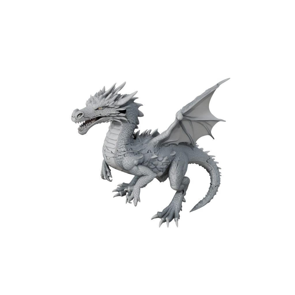Camo Textured Articulated Dragon Long