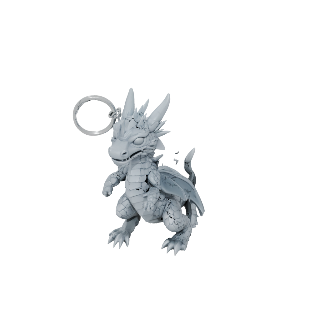 Camo Textured Articulated Keychain Dragonling