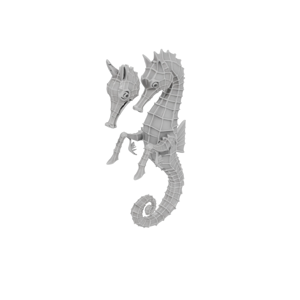 Camo Textured Articulated Seahorse