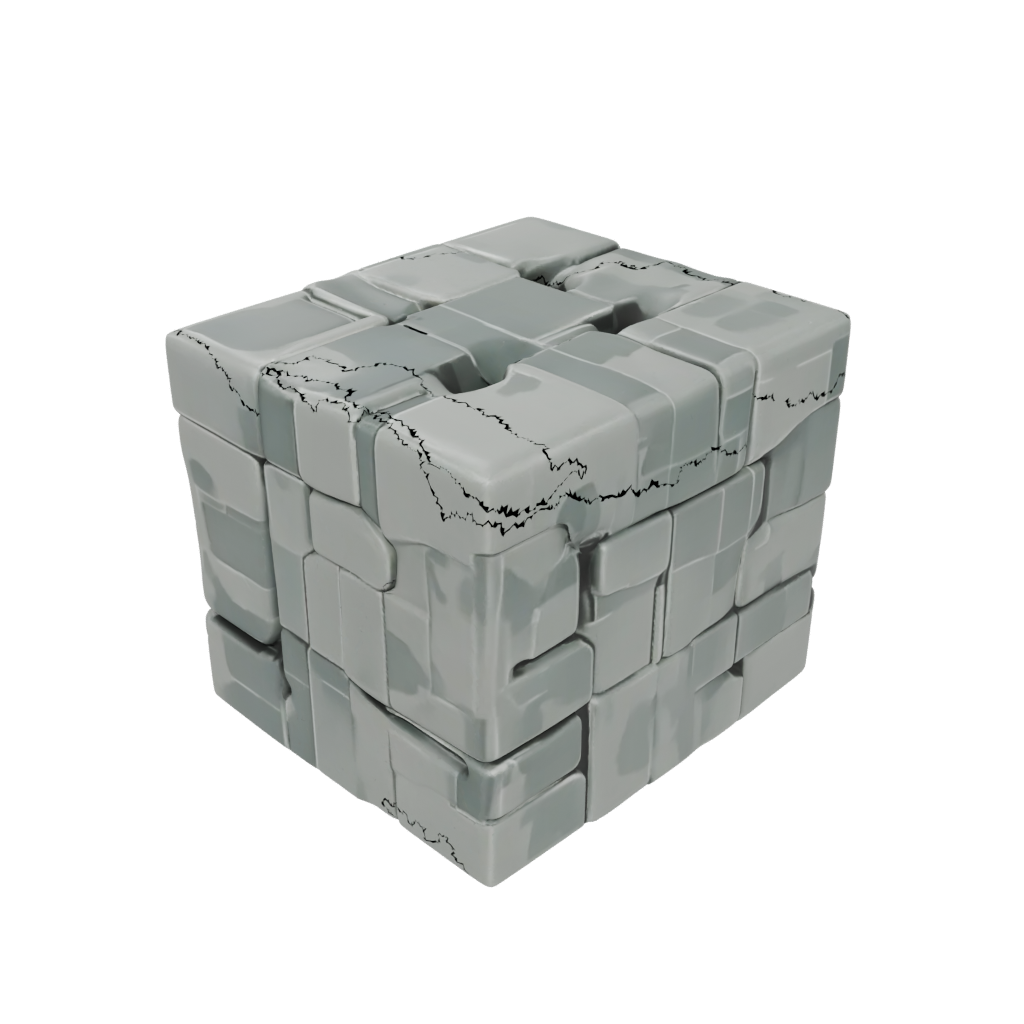 Camo Textured Slide-Puzzle Cube
