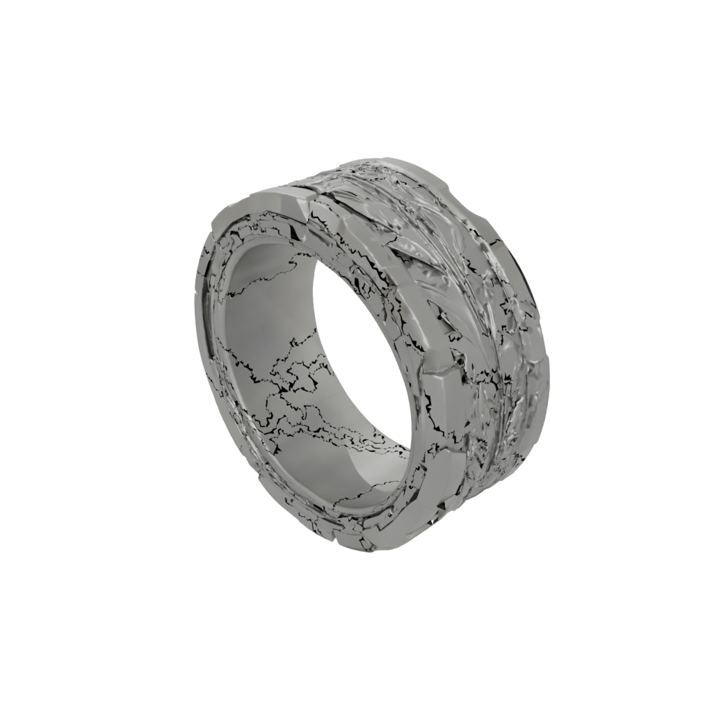 Camo Textured Spinning Coin Ring