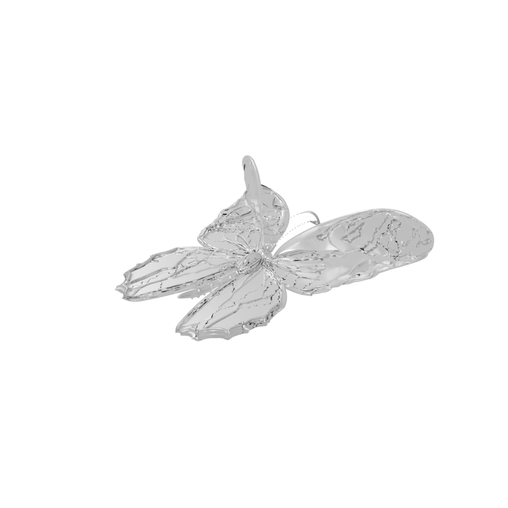 Crystal Pocket Articulated Butterfly — fidgets 3D print model, STL