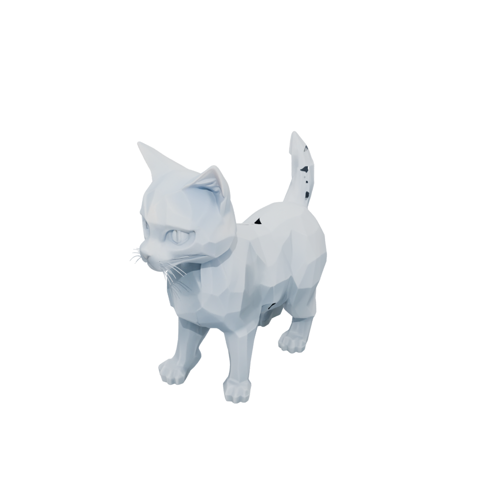 Crystal Pocket Articulated Cat — fidgets 3D print model, STL