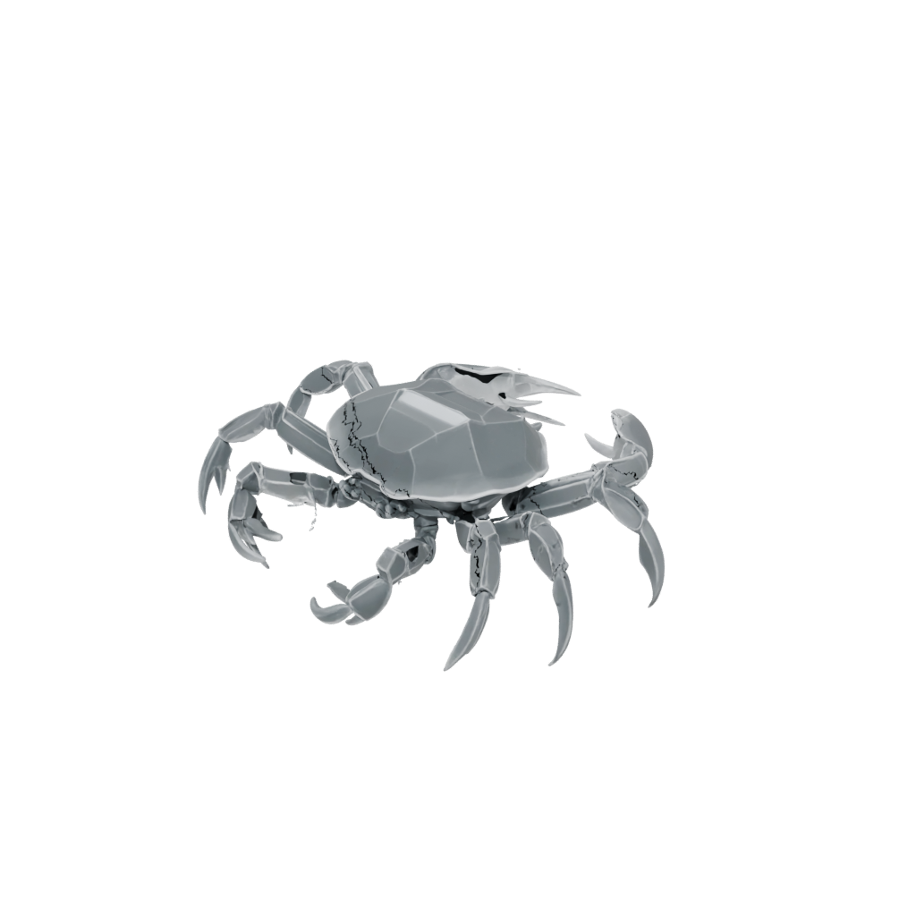 Crystal Pocket Articulated Crab — fidgets 3D print model, STL