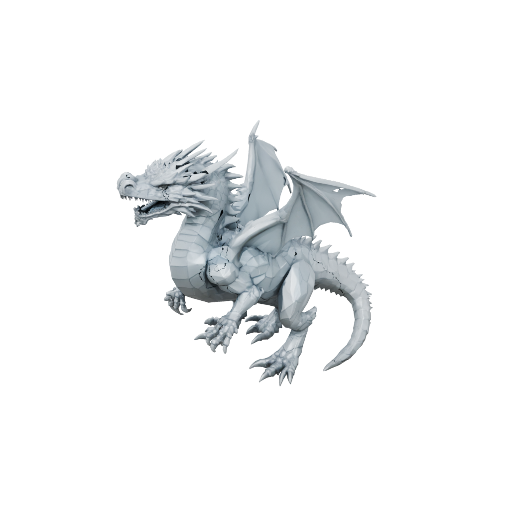 Crystal Pocket Articulated Dragon Long — fidgets 3D print model, STL