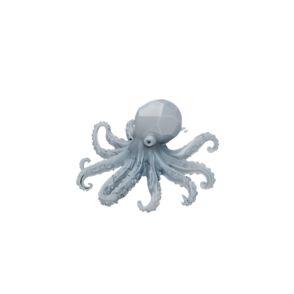 Crystal Pocket Articulated Octopus Mini — fidgets 3D print model, STL