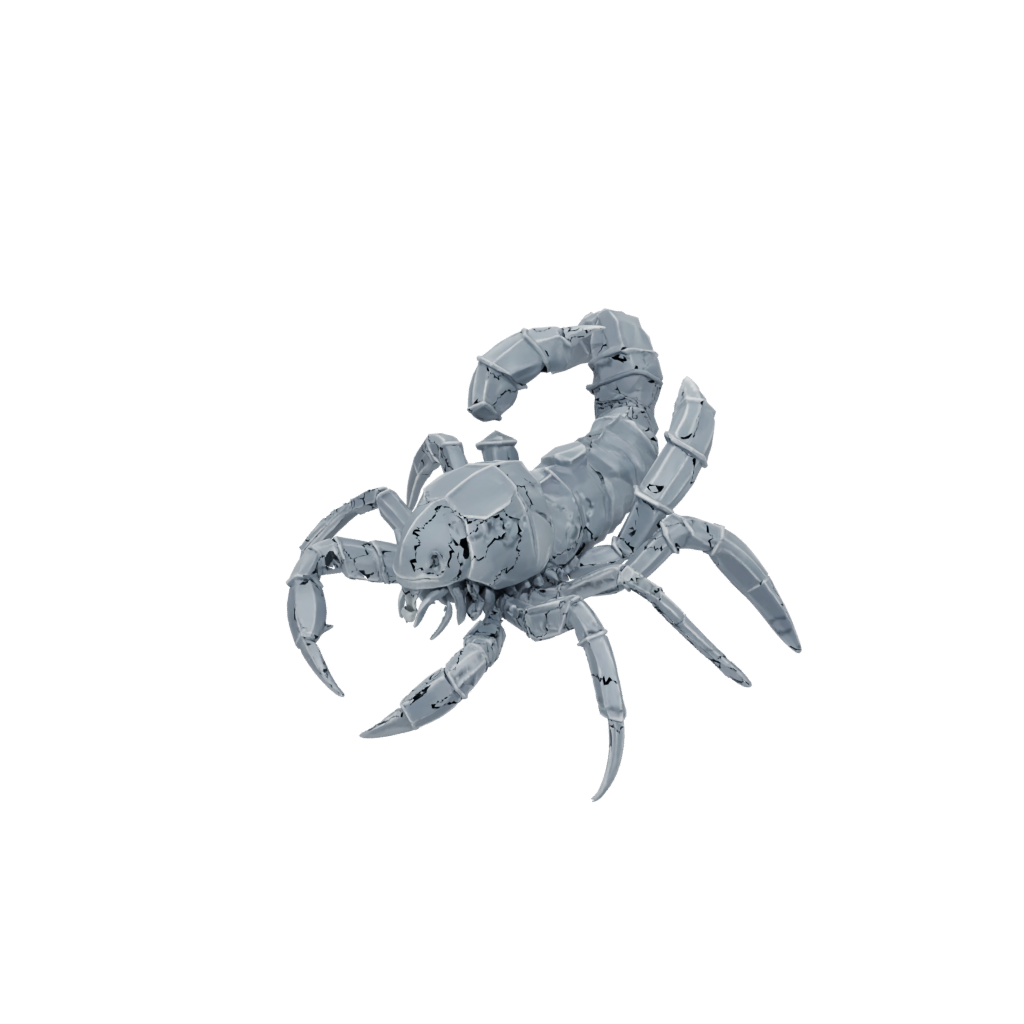 Crystal Pocket Articulated Scorpion — fidgets 3D print model, STL