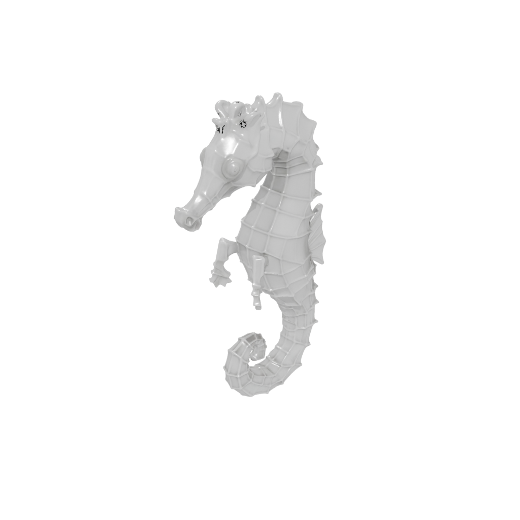Crystal Pocket Articulated Seahorse — fidgets 3D print model, STL