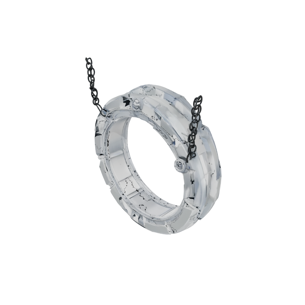 Crystal Pocket Interlocking Ring Chain — fidgets 3D print model, STL