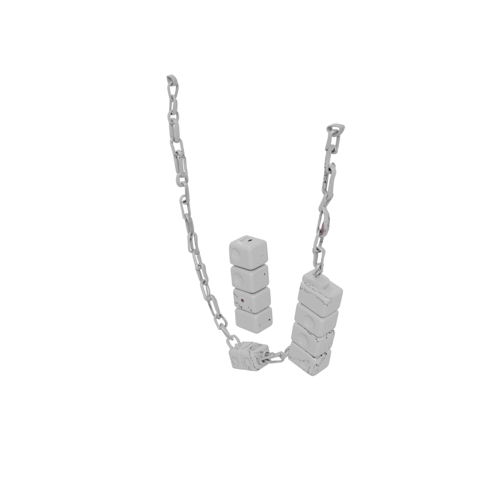 Crystal Pocket Pivot Domino Chain — fidgets 3D print model, STL