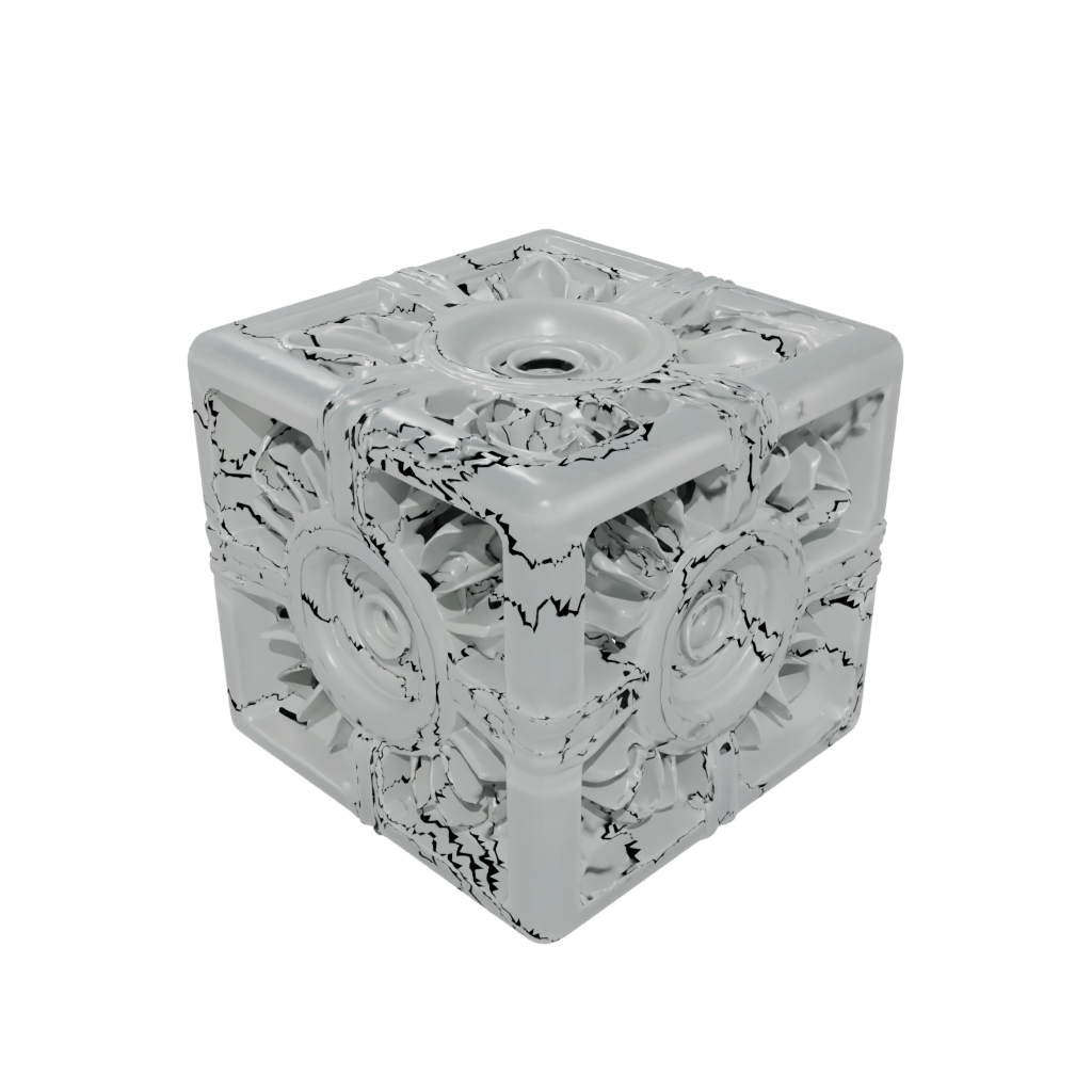 Crystal Pocket Pocket Gear Cube — fidgets 3D print model, STL