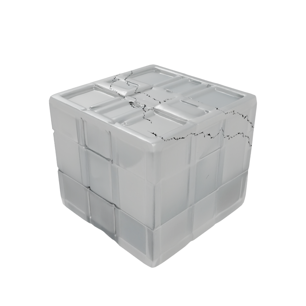 Crystal Pocket Slide-Puzzle Cube — fidgets 3D print model, STL