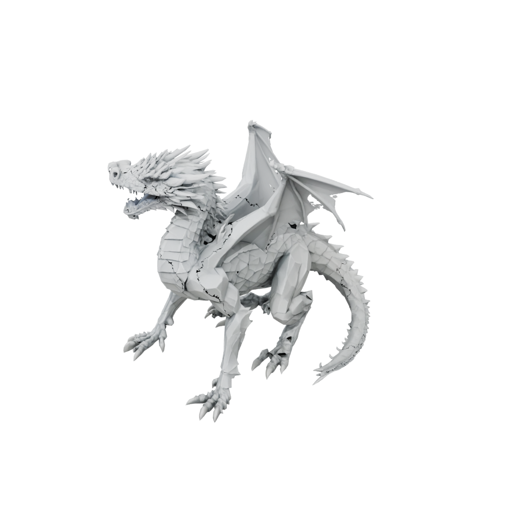 Crystal Big Articulated Dragon Long