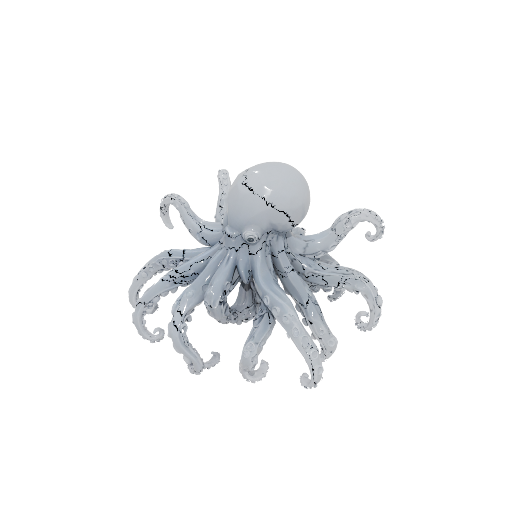 Crystal Big Articulated Octopus Mini