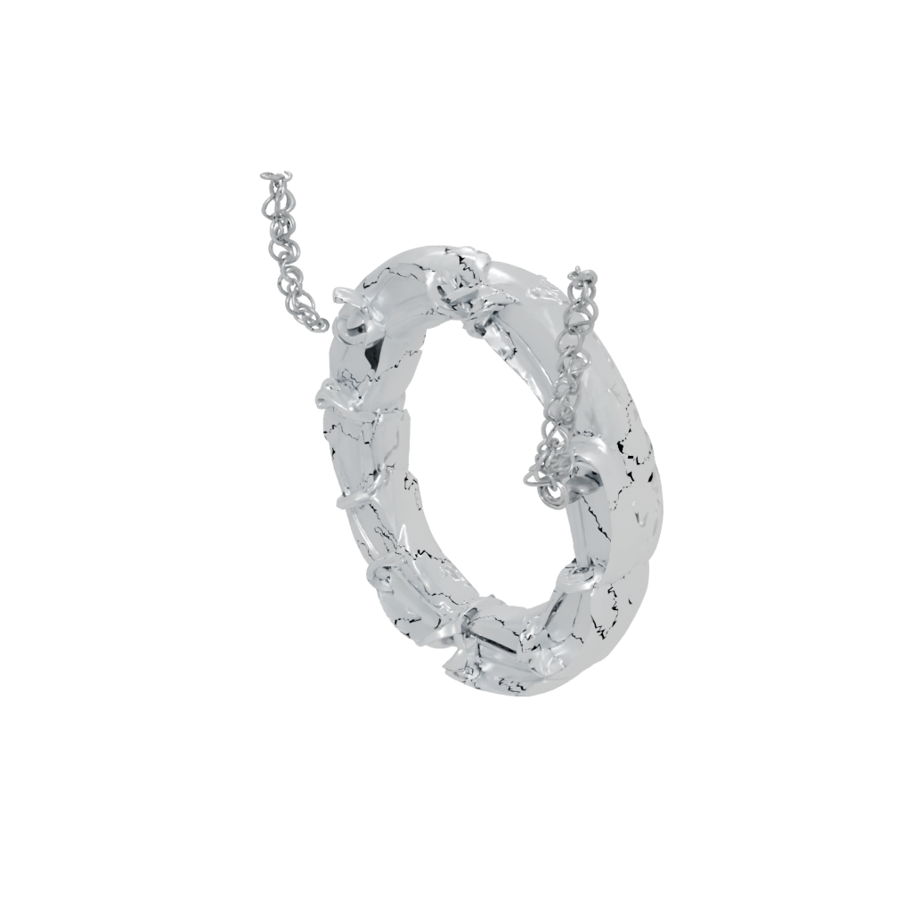 Crystal Big Interlocking Ring Chain
