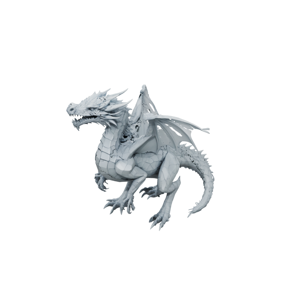 Crystal Soft Articulated Dragon Long
