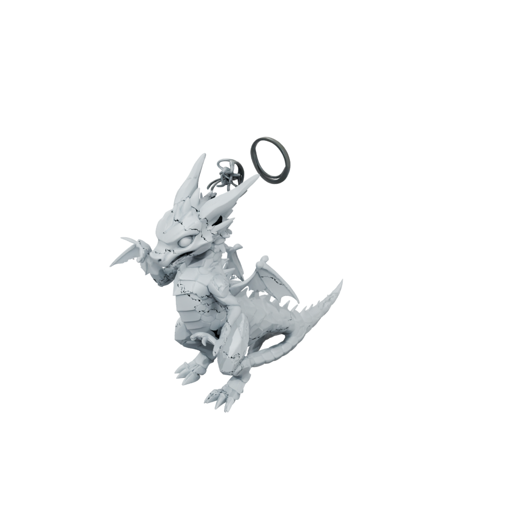 Crystal Soft Articulated Keychain Dragonling