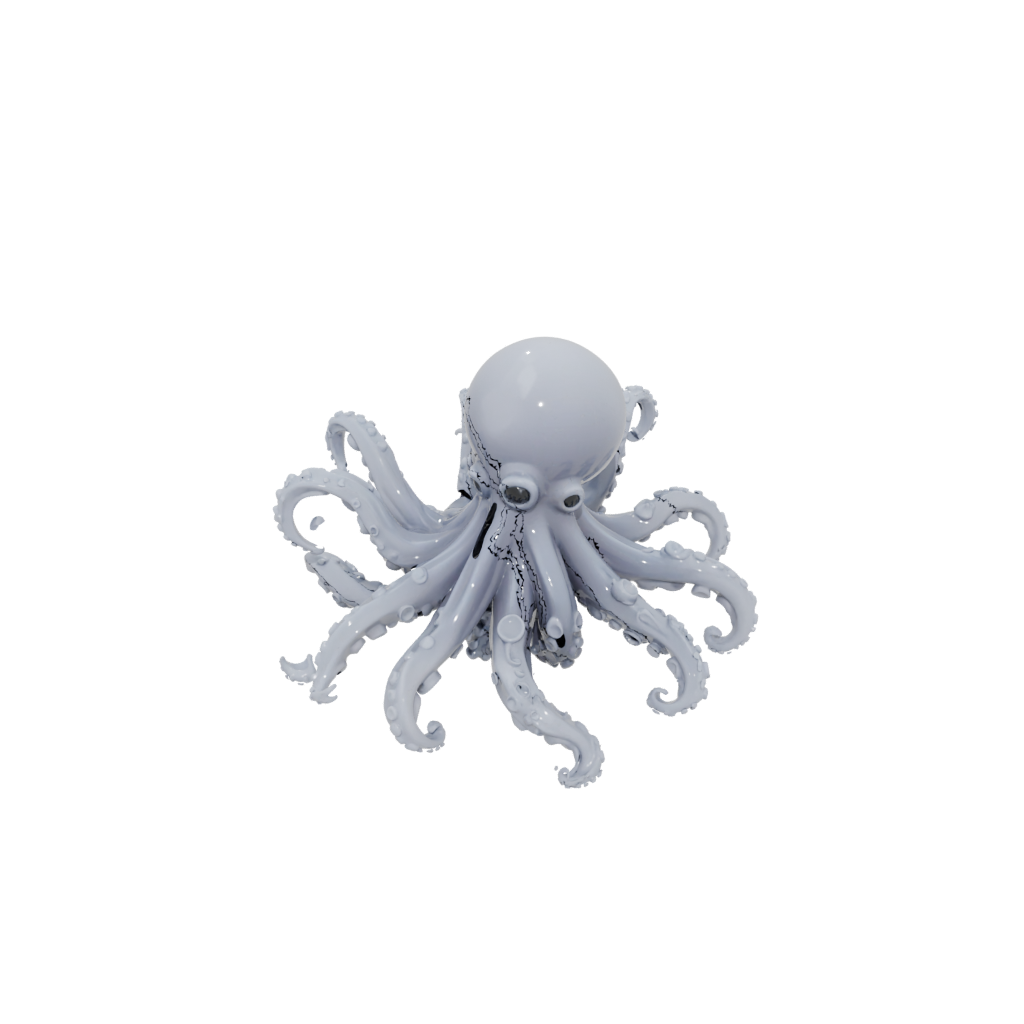 Crystal Soft Articulated Octopus Mini