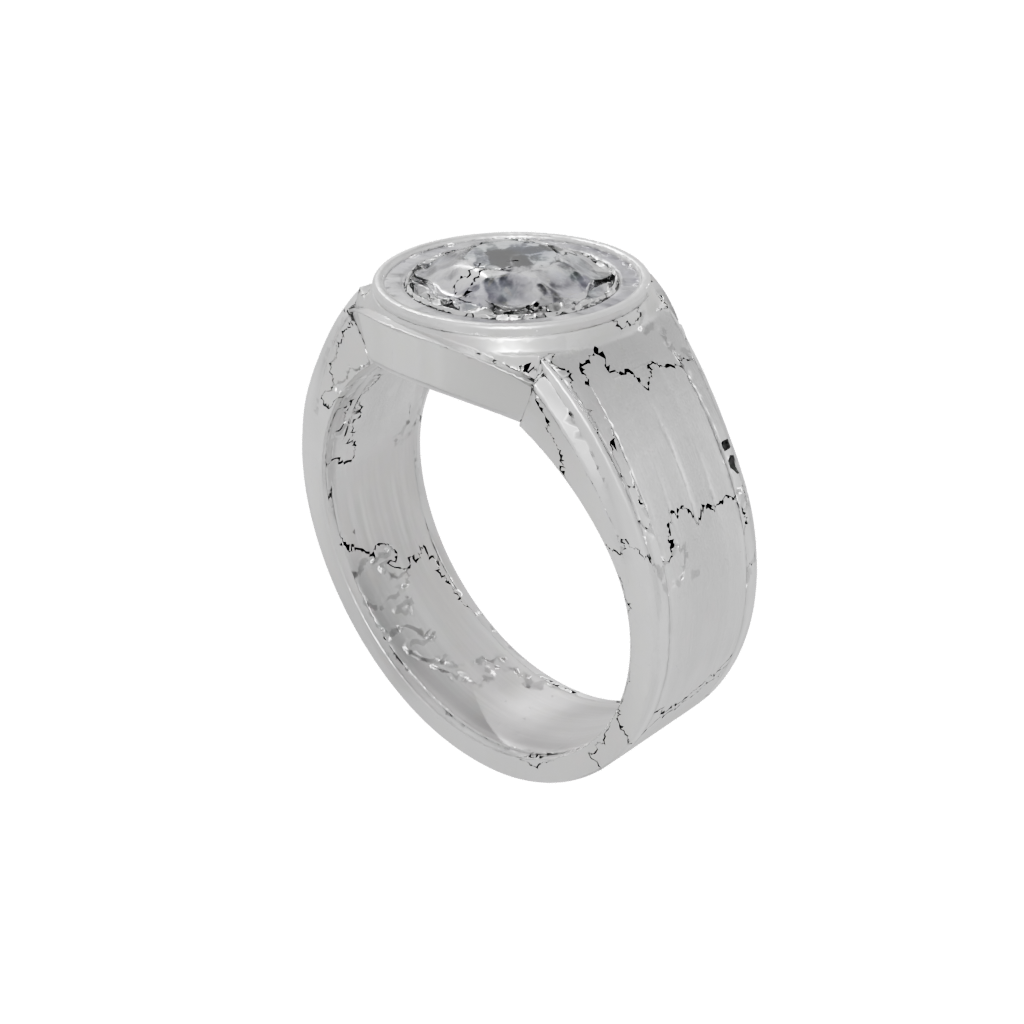 Crystal Soft Spinning Coin Ring