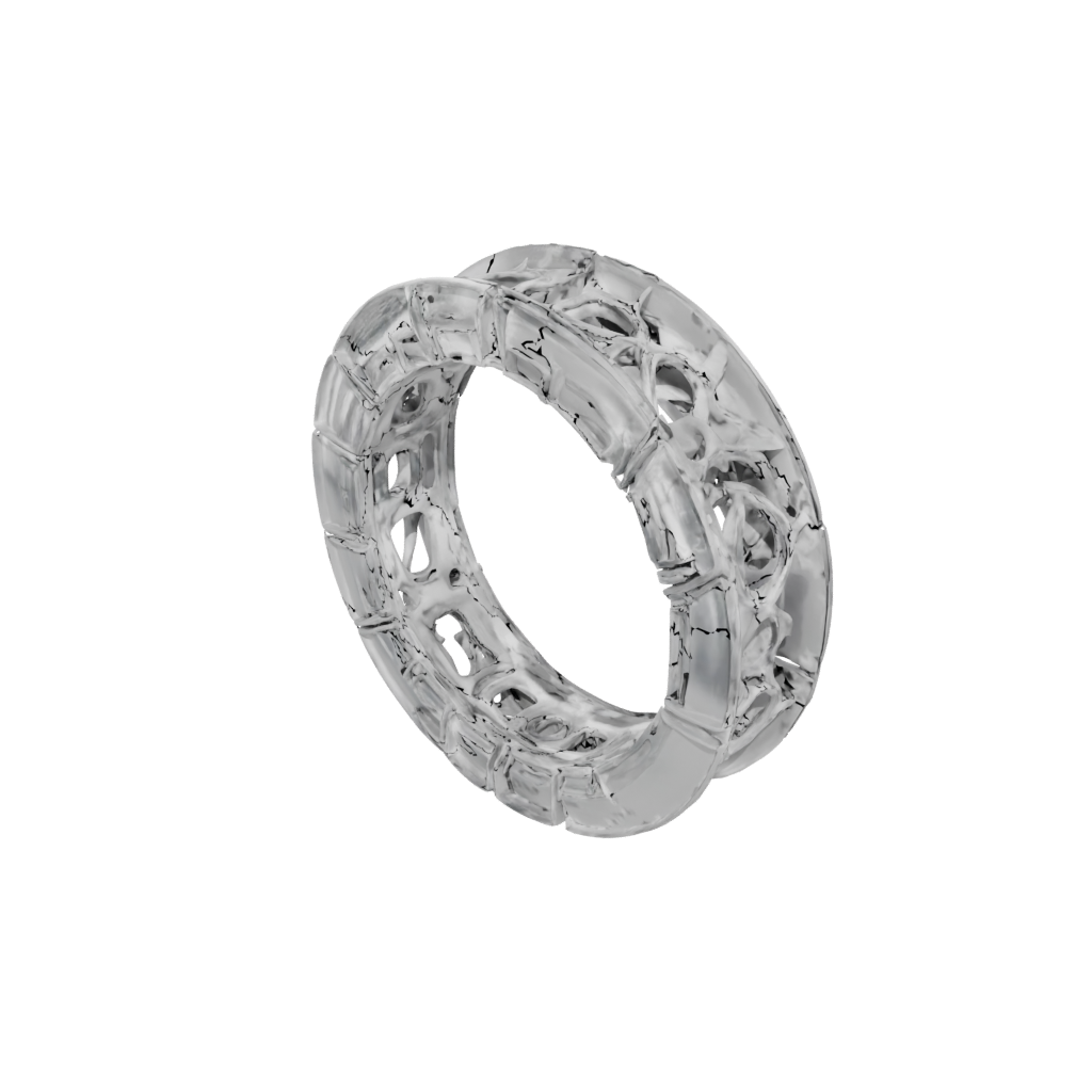 Crystal Interlocking Ring Chain
