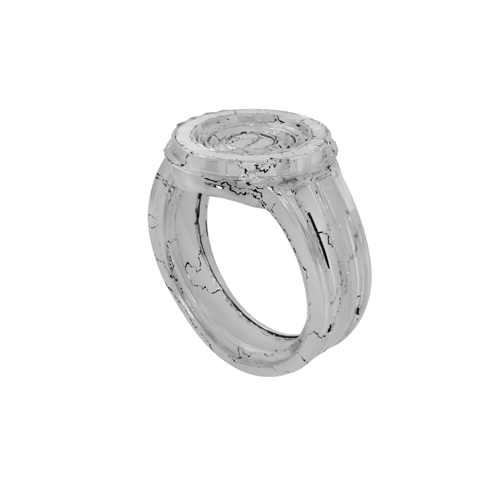 Crystal Spinning Coin Ring