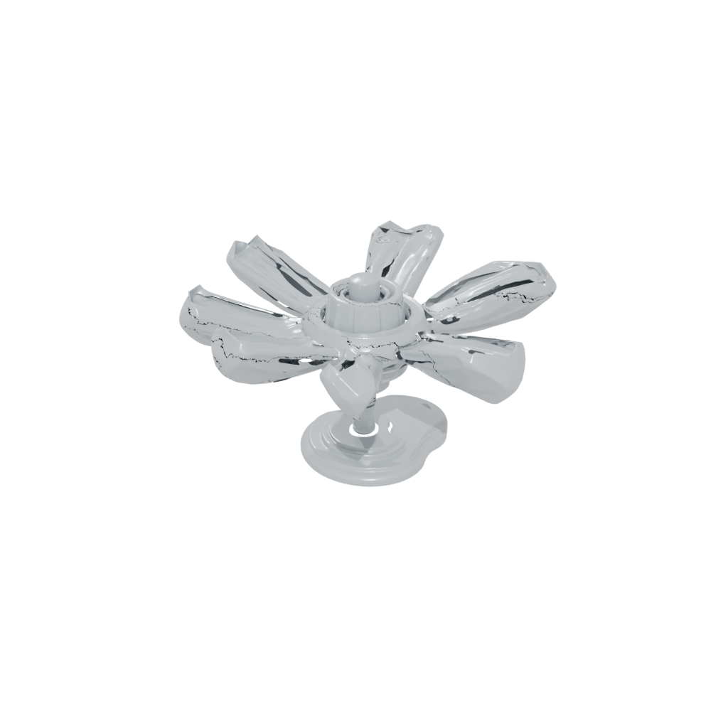 Crystal Three-Prong Spinner — fidgets 3D print model, STL