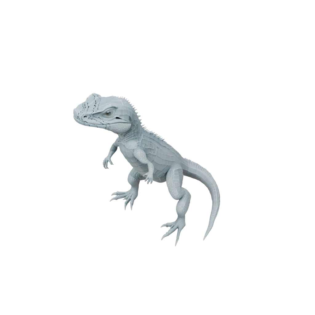 Crystal Textured Articulated Lizard — fidgets 3D print model, STL