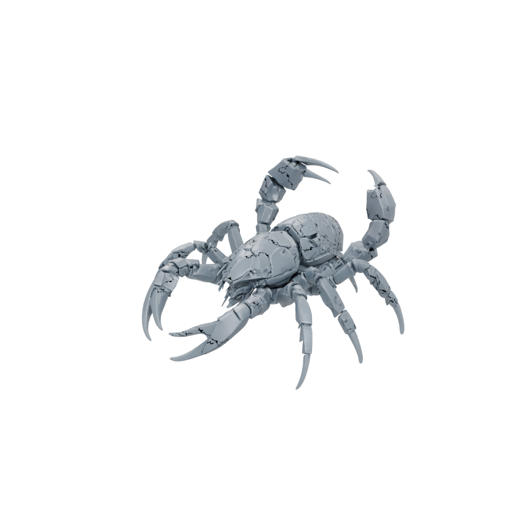Crystal Textured Articulated Scorpion — fidgets 3D print model, STL