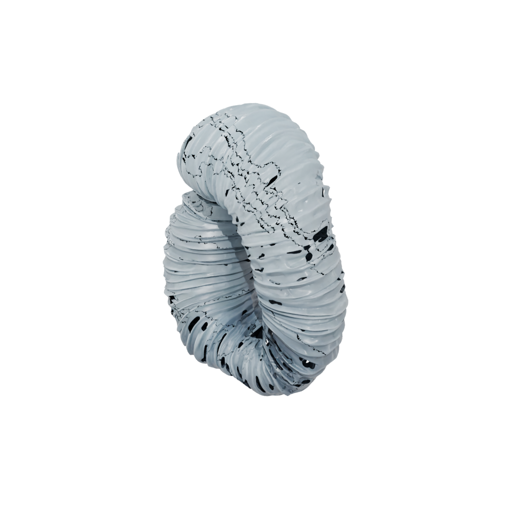 Crystal Textured Articulated Worm — fidgets 3D print model, STL