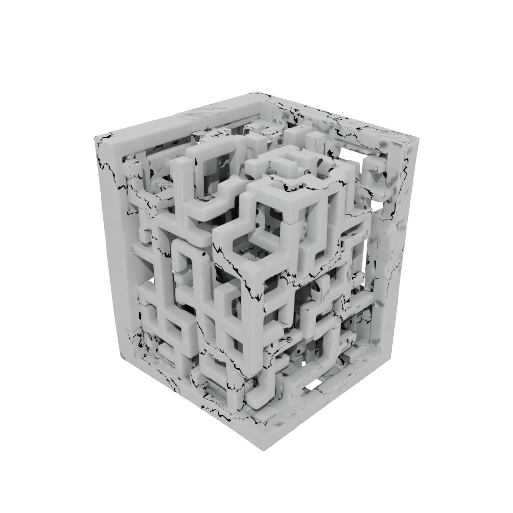 Crystal Textured Marble Maze Pocket Puzzle — fidgets 3D print model, STL