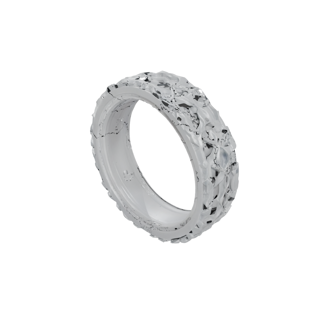 Crystal Textured Sensory Chain Ring — fidgets 3D print model, STL