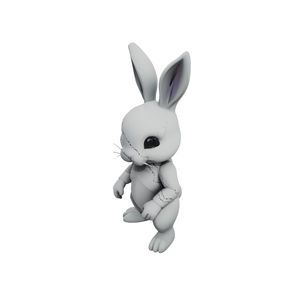 Galaxy Pocket Articulated Bunny — fidgets 3D print model, STL