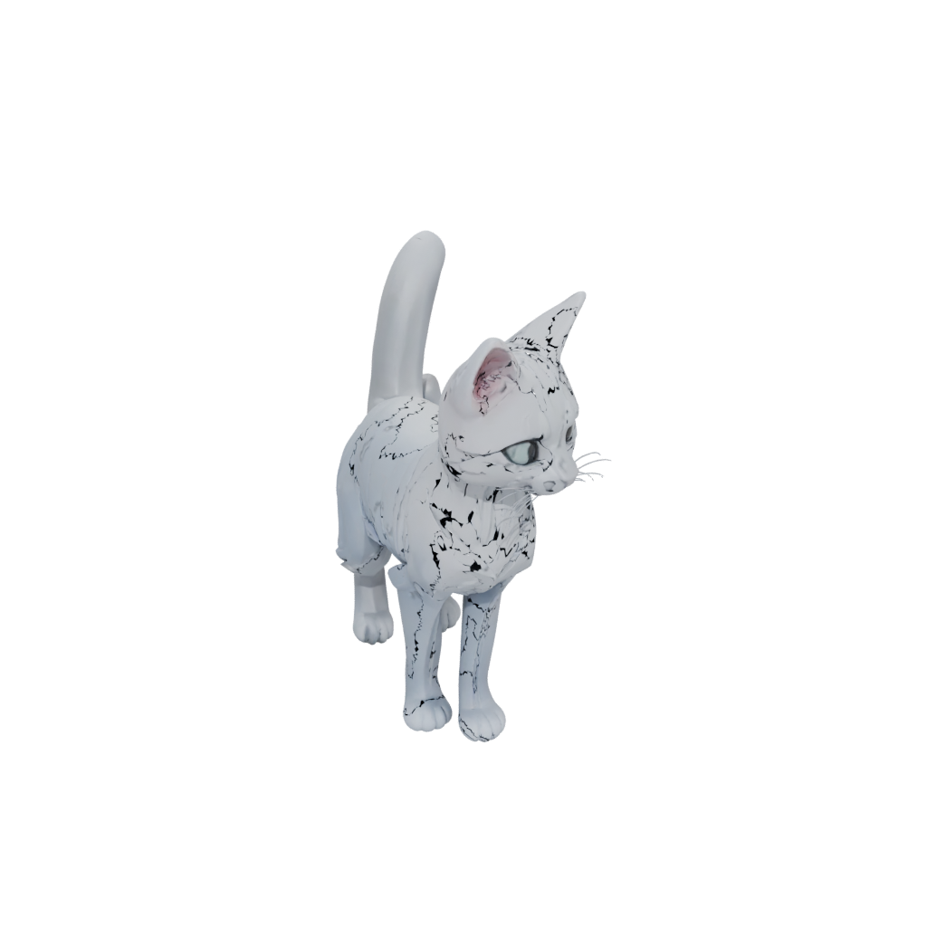 Galaxy Pocket Articulated Cat — fidgets 3D print model, STL