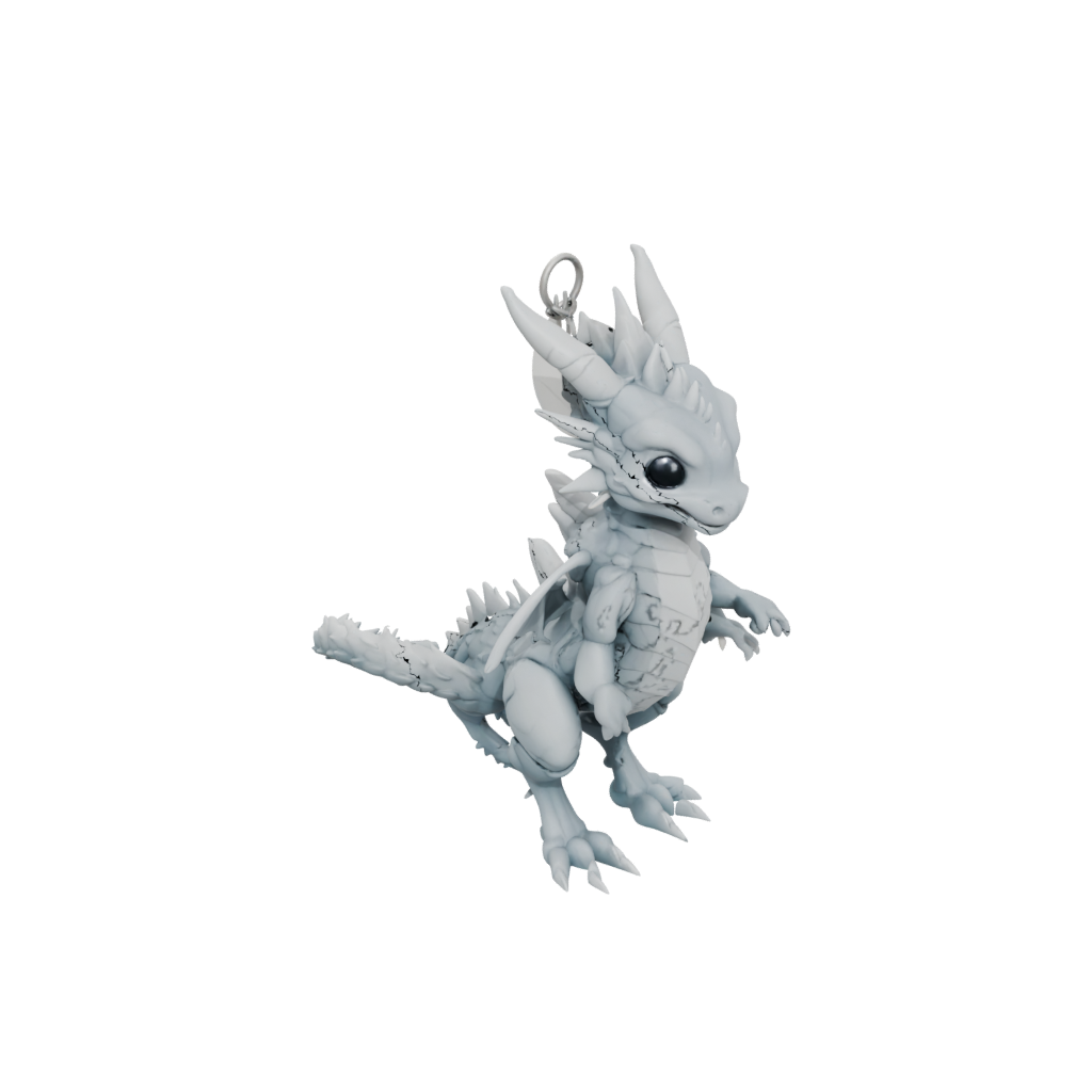 Galaxy Pocket Articulated Keychain Dragonling — fidgets 3D print model, STL