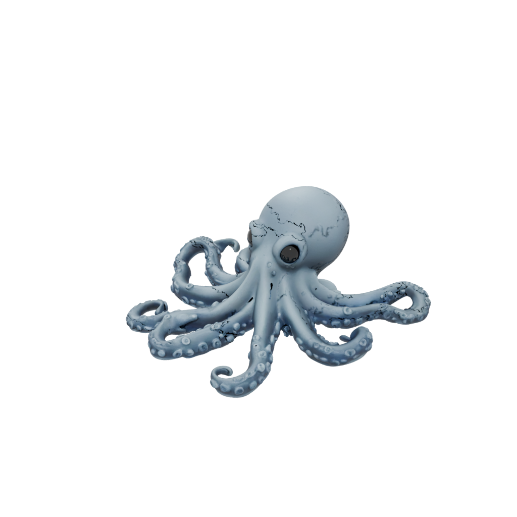 Galaxy Pocket Articulated Octopus Mini — fidgets 3D print model, STL