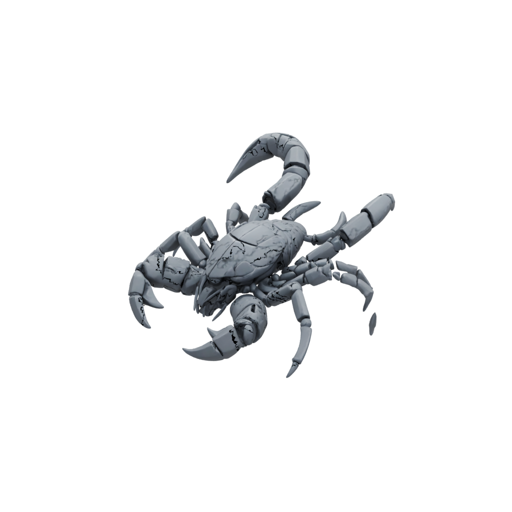 Galaxy Pocket Articulated Scorpion — fidgets 3D print model, STL