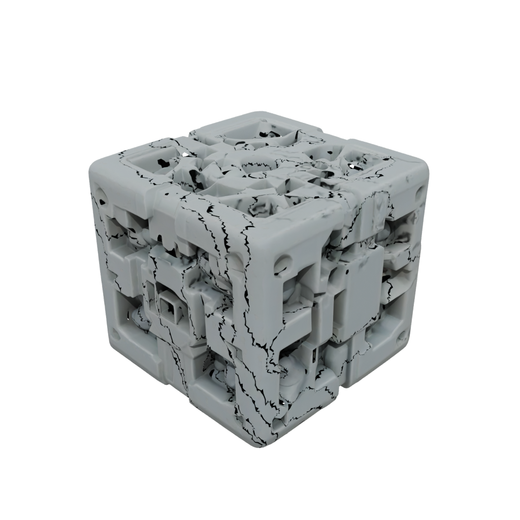 Galaxy Pocket Pocket Gear Cube — fidgets 3D print model, STL